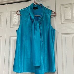 Nine West sleeveless blouse turquoise medium
